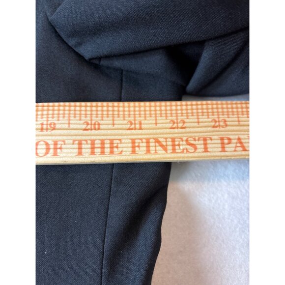 Oscar Dela Renta  Mens Tuxedo Jacket Double Breasted Black Polyester Blend - Picture 9 of 16